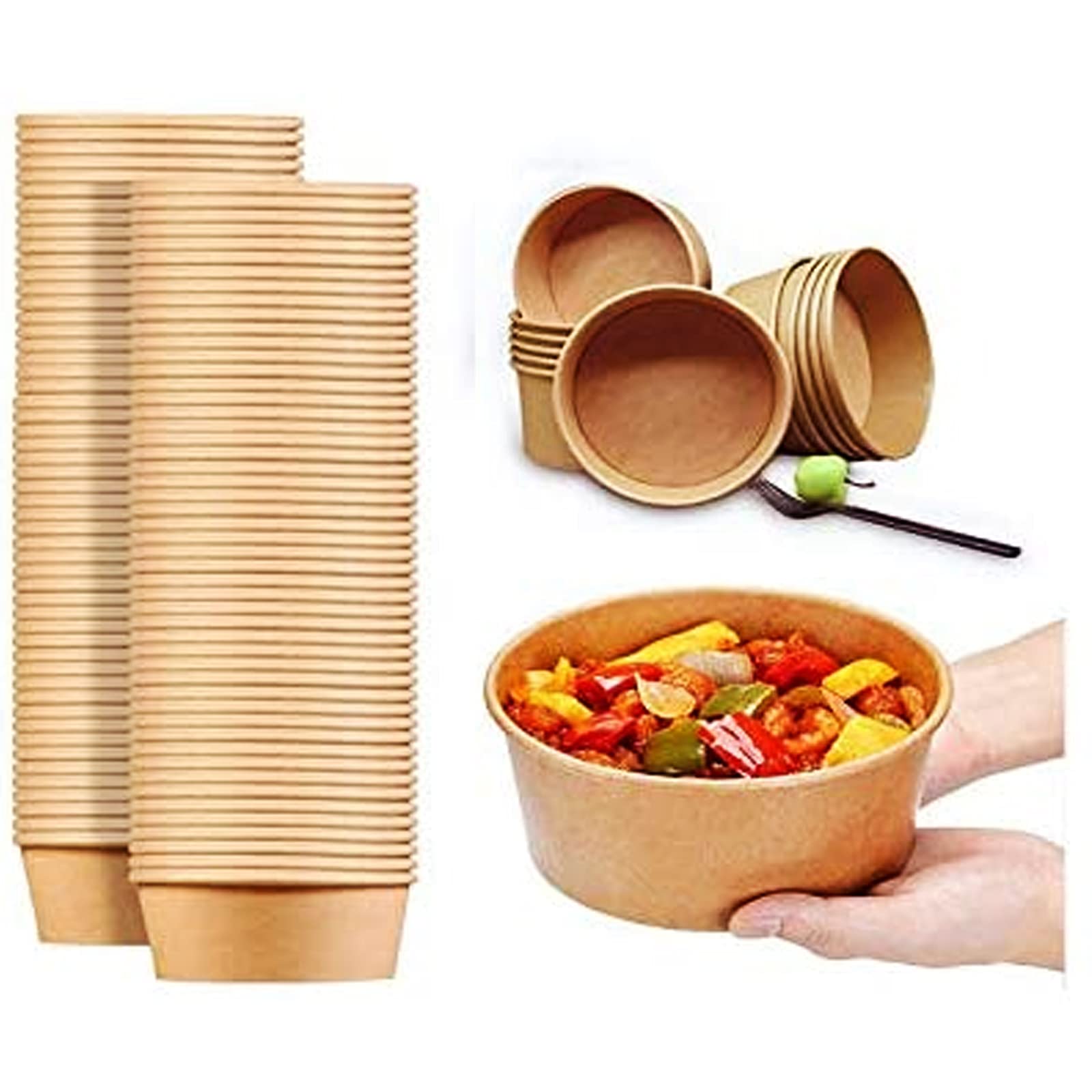 Amazon.co.jp: ブラウンクラフト段ボール使い捨て食品容器