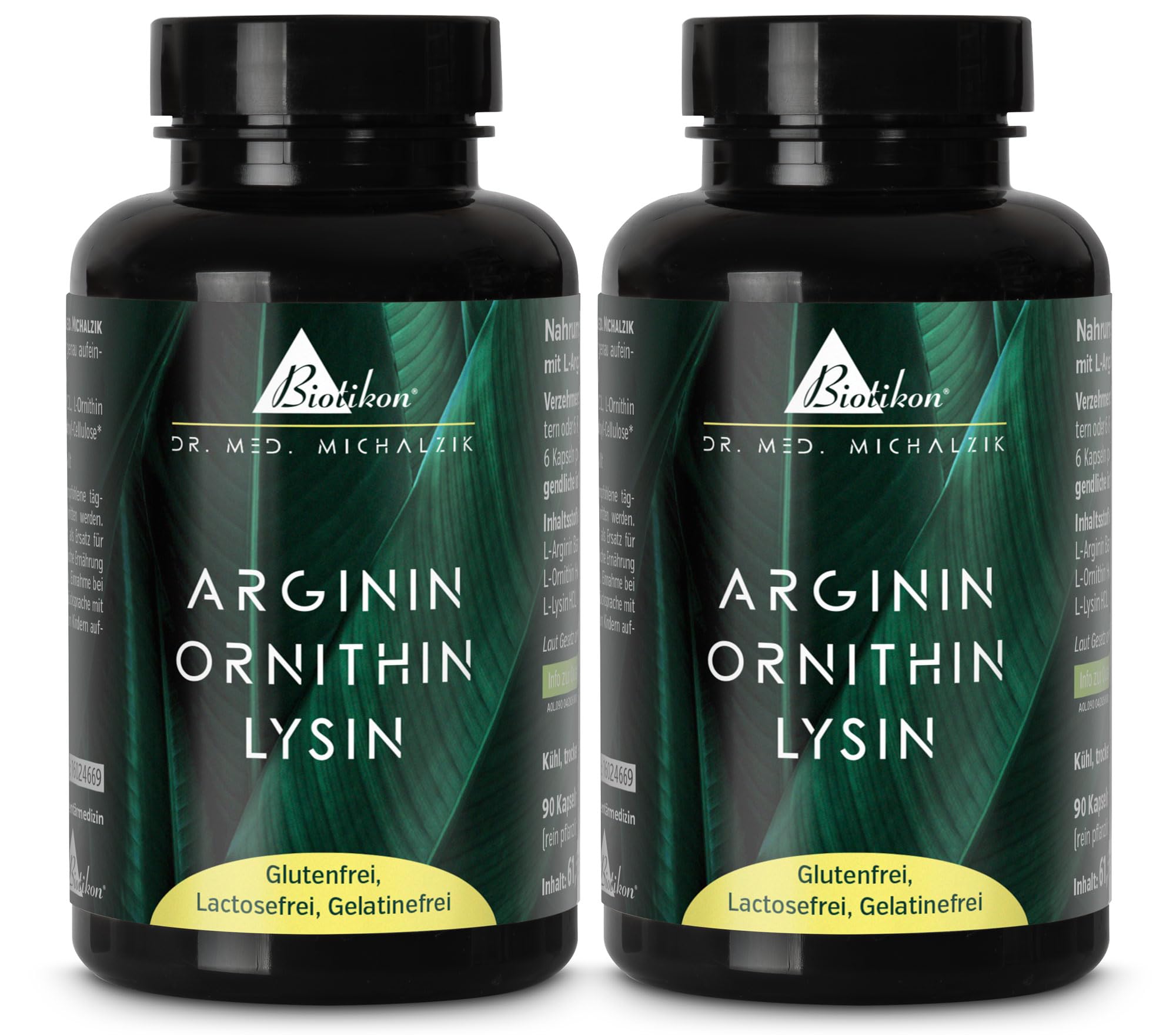 Arginin Ornithin Lysin nach Dr. Michalzik, 1200 mg L-Arginin, 180 Kapseln