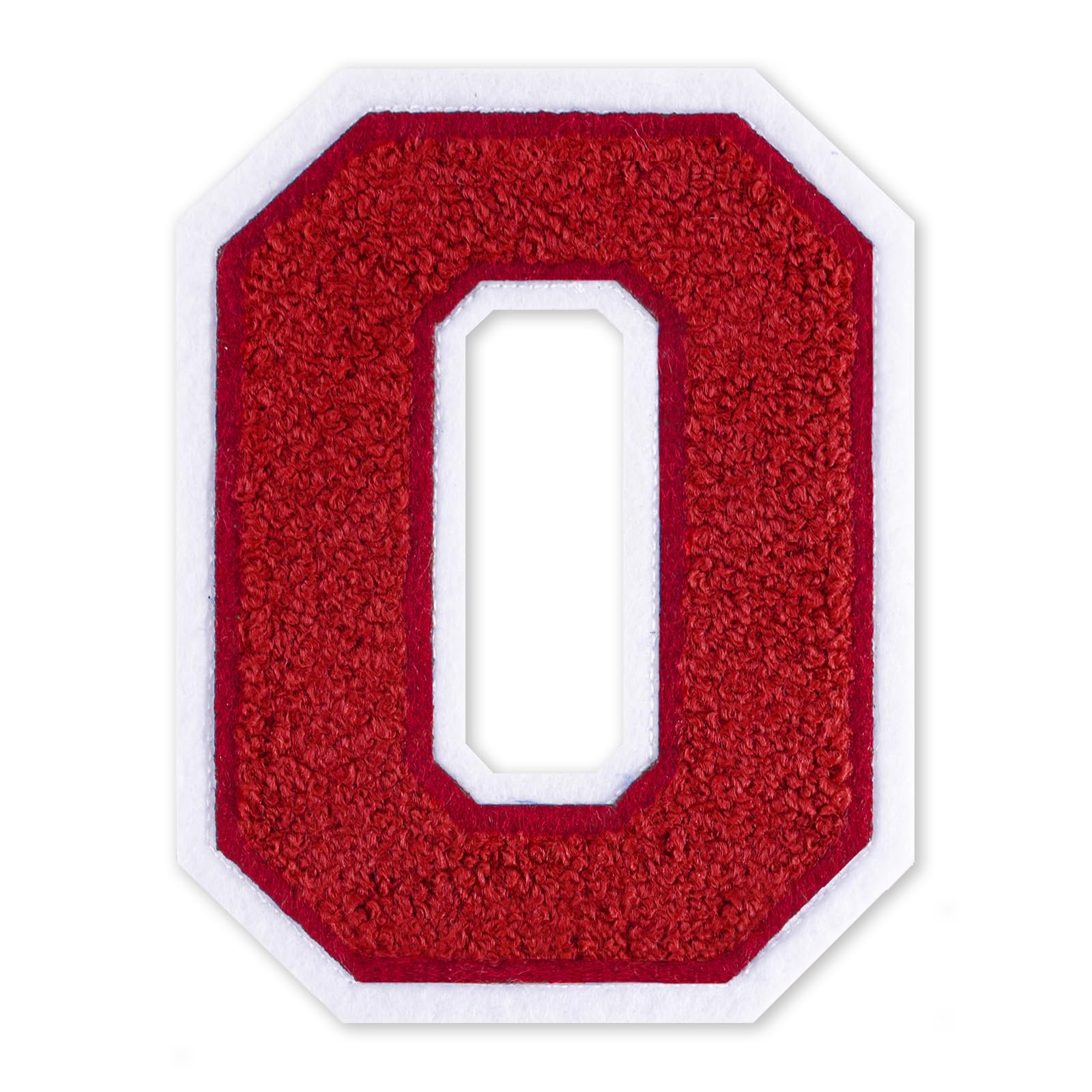 QianSiLi 6.5 Inch Chenille Iron On Letters for Clothes Varsity Letter Patches Embroidered Patch Iron On Patches for Clothing Jacket/Hoodie/Varsity (Red,O)