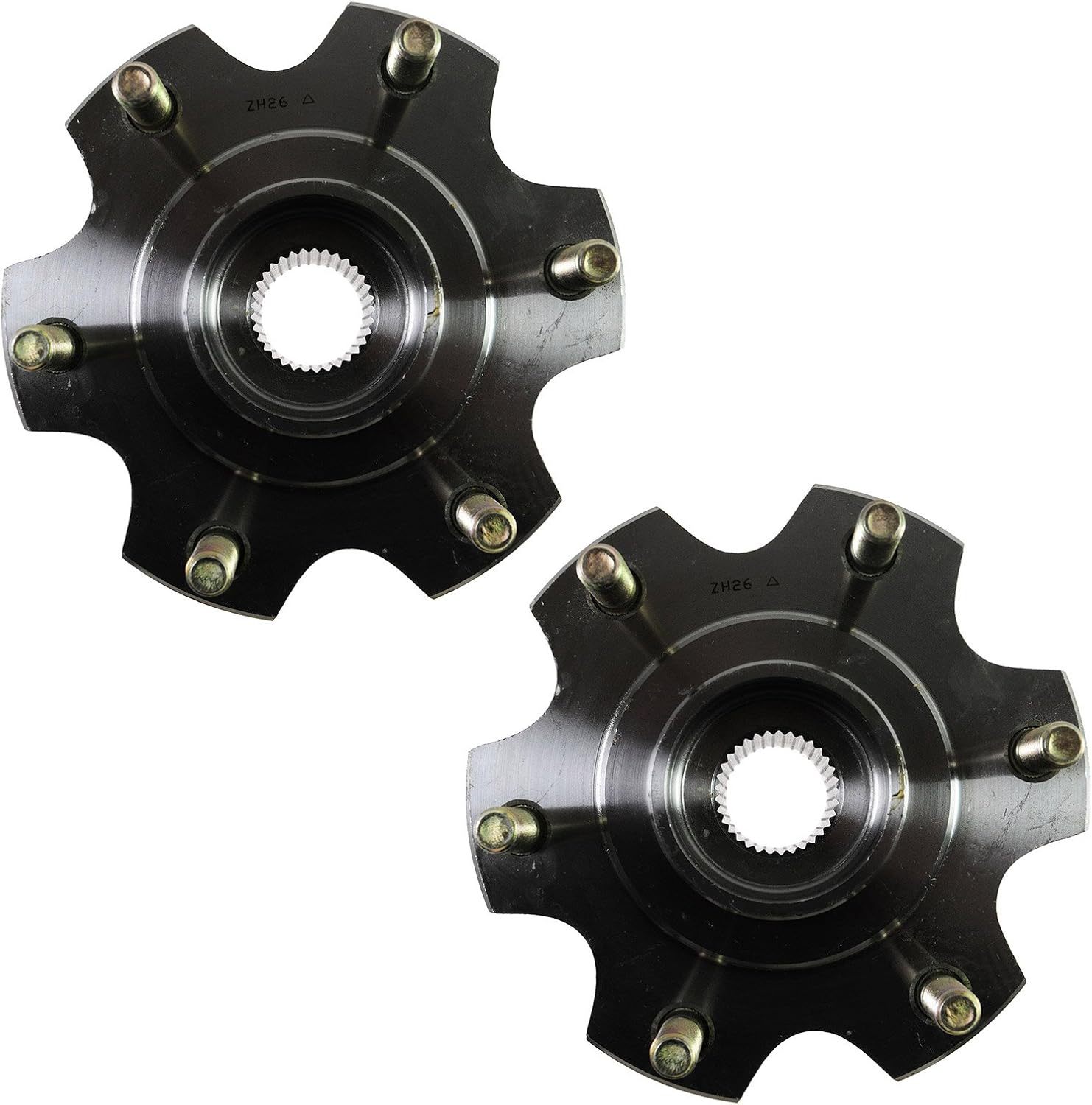 TRQ 2 Piece Rear Wheel Bearing & Hub Assembly Set Compatible with 2001-2006 Mitsubishi Montero