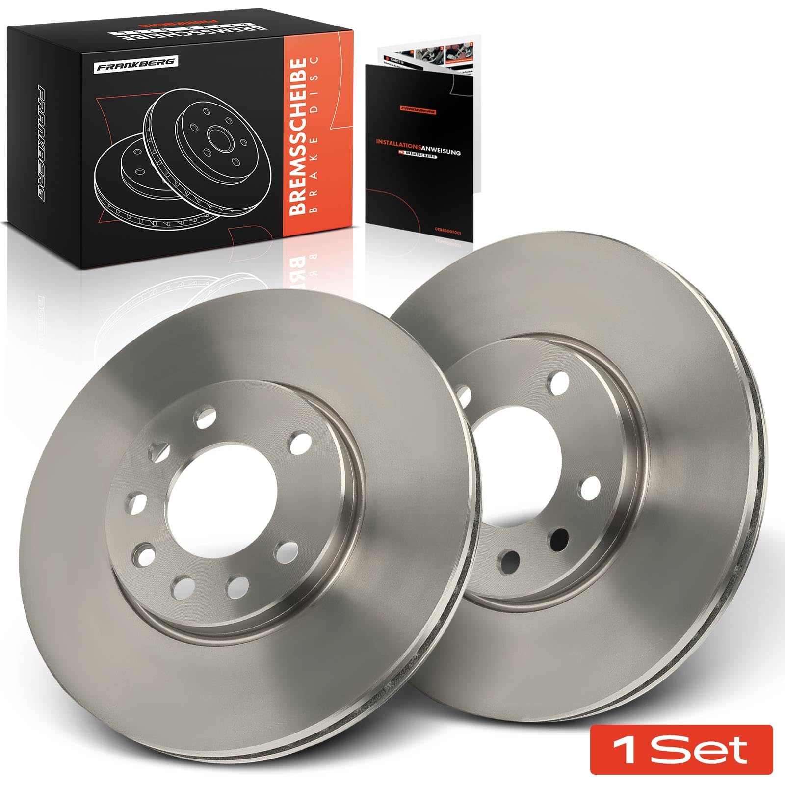 Frankberg 2 discos de freno delanteros ventilados Ø285 mm 93171497 569003 | Compatible con: 9-3 Convertible YS3F, Croma 194, 9-3X, Vectra C Z02, 9-3 D75 D79 E79 YS3F, Signum Z03, 9-3X YS3
