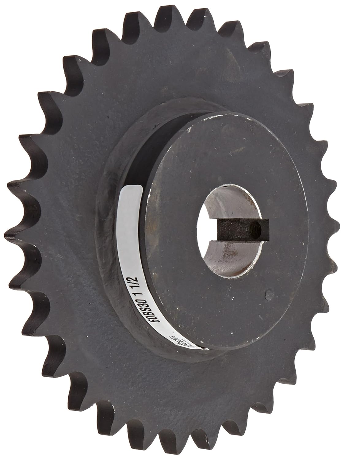 Martin Roller Chain Sprocket, Bored-to-Size, Type B Hub, Single Strand, 60 Chain Size, 0.75" Pitch, 30 Teeth, 1.5" Bore Dia., 7.586" OD, 4" Hub Dia., 0.459" Width