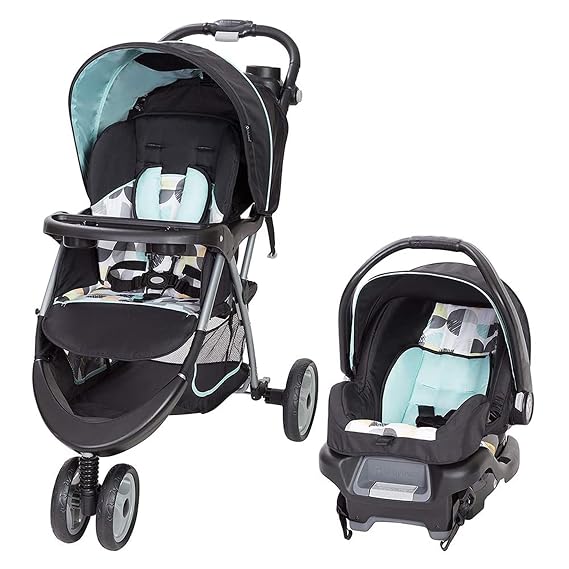 Baby Trend EZ Ride 35 Travel System, Stroller and Infant Car Seat Combo, Doodle Dots - Lightweight and Foldable Compact Design with One Hand Fold and Adjustable Handle