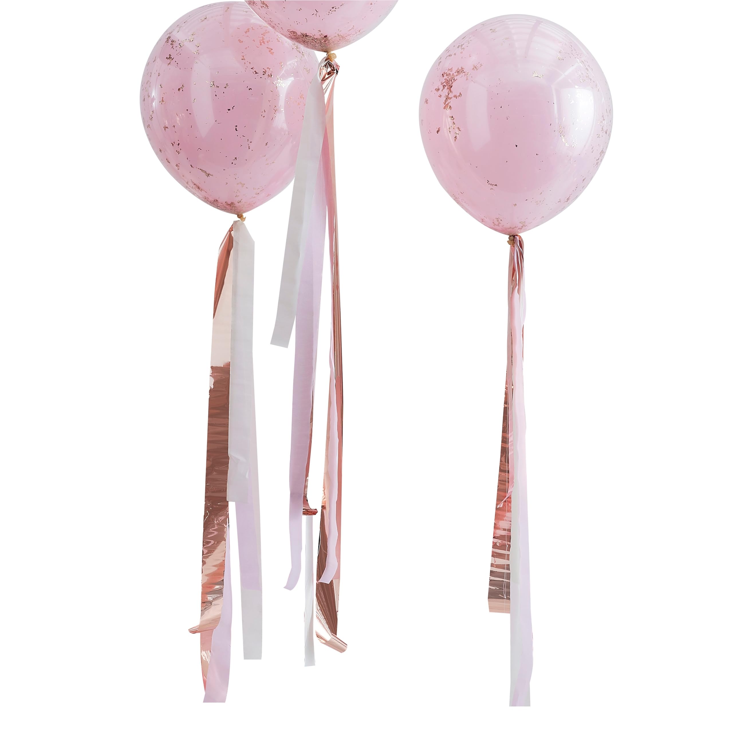 Ginger Ray Rose Gold Foil and Pink Tissue Streamer Balloon Tails Party Decorations