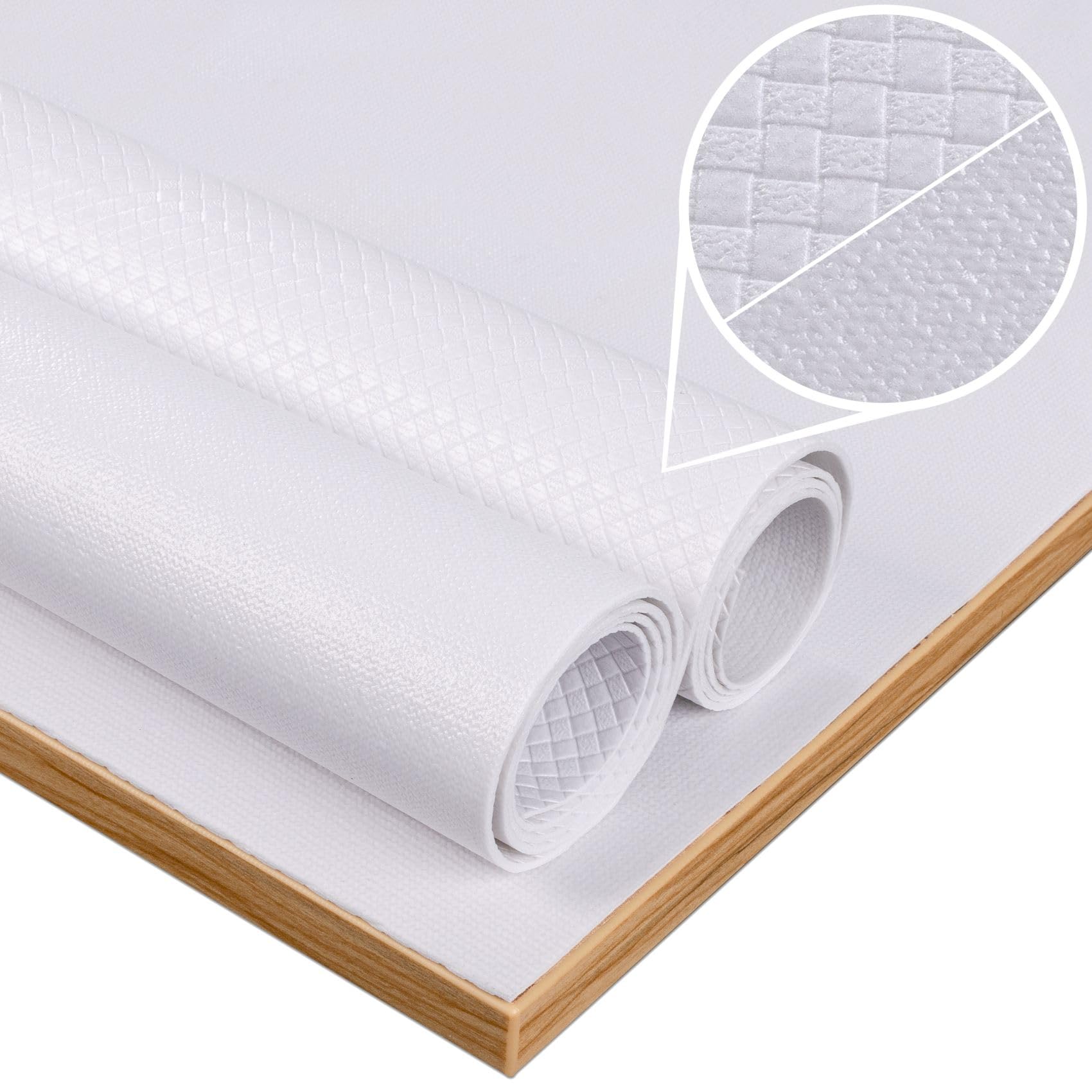 ANRO Tischschoner Tischdeckenunterlage Tischpolster Unterlage Tischdecke Meterware Schutzunterlage Tischschutz Molton Größe Wälbar mit Muster 2mm Unterseite gummiert 280 x 138 cm