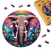 Figured'Art Puzzle in Legno di Animali per Adulti e Bambini, 200 Pezzi
