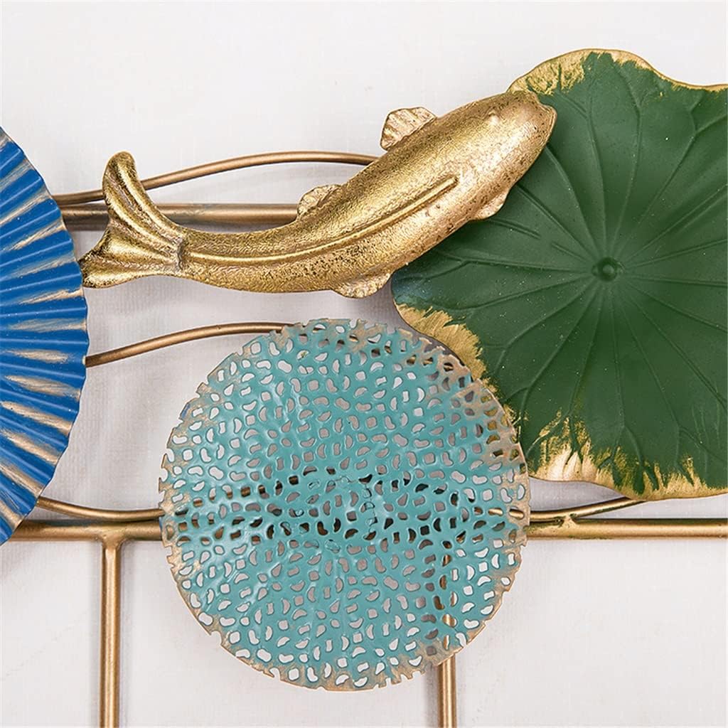 Key Rack Wrought Iron Partition Coat Rack Hook Wall Decoration Storage Hook Bedroom Storage Organizer (Color : Blue Green Size : 76731.5cm)