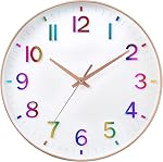 HZDHCLH Wall Clocks Battery Operated,12 inch Silent Non Ticking Modern Wall Clock for Living Room Bedroom Kitchen Office Classroom Decor