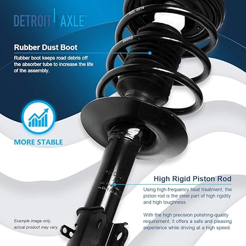 Miniatura 469 de Detroit Axle - Puntal delantero para Hyundai Sonata 2012-2014 2012-2015 Kia Optima, puntal lateral izquierdo con montaje de resorte helicoidal 2013
