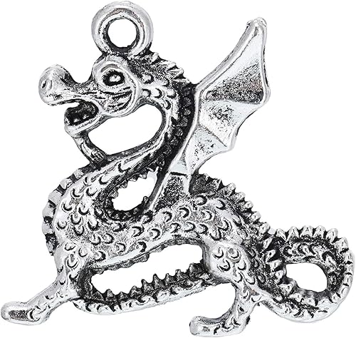 Miniatura 5 de WILLBOND 70 Pcs Christmas Snowflake Charms Dragon Charm for Jewelry DIY Necklace Bracelet Jewelry Making Crafting Supplies Collections Skeleton