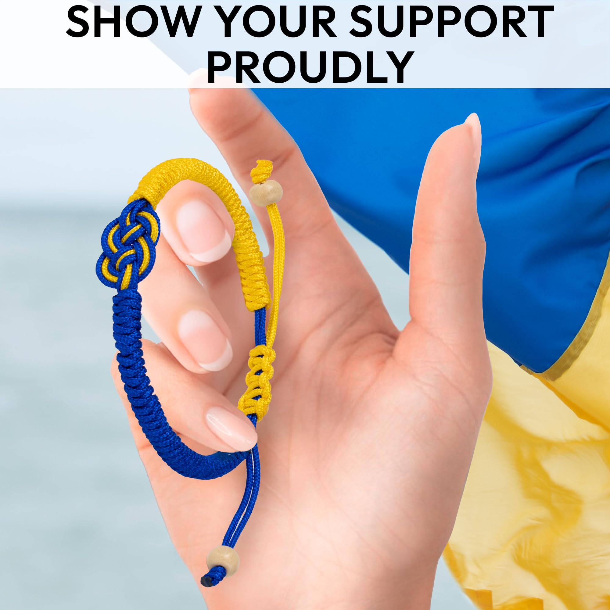 Ukraine Bracelet For Women, Men, Support Ukraine Jewelry, Infinity String Stand With Ukrainian Gifts, Blue And Yellow Flag Accessories, Proud Patriotic Product, Hope & Protection Blessing Merchandise