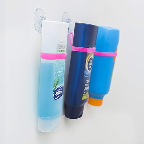 Shower Bandit Organizador de ducha para pared con ventosa de ducha y gancho a prueba de óxido, para colgar botellas de champúacondicionador en