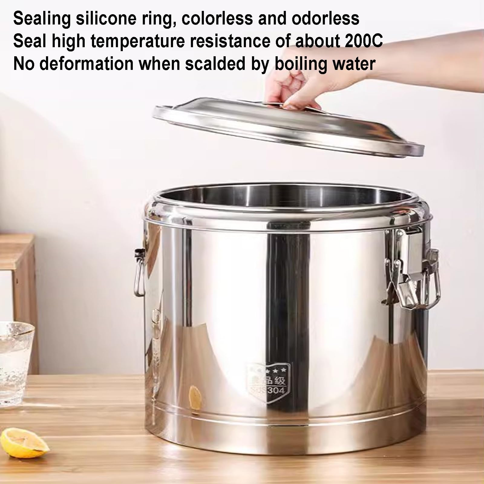 Distributore di bevande isolato con rubinetto, contenitore termico in acciaio inox per catering ed eventi (25L)
