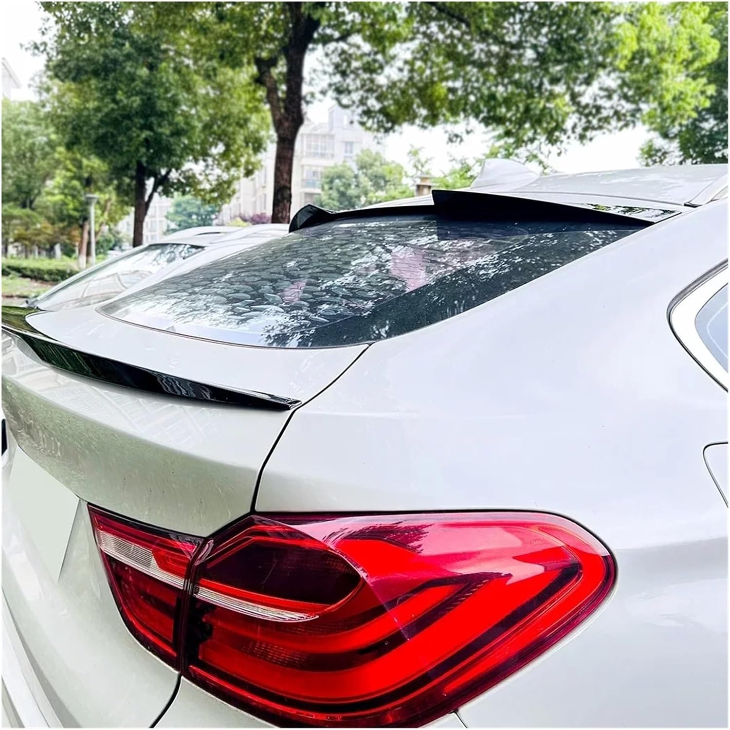 Compatible For BMW F26 X4 2014-2018 Rear Roof Trunk Spoiler Wing Air Deflector Dam Tail Tuning MP Style Car Body Kit Tuning Accessories(Rear Gloss Black)
