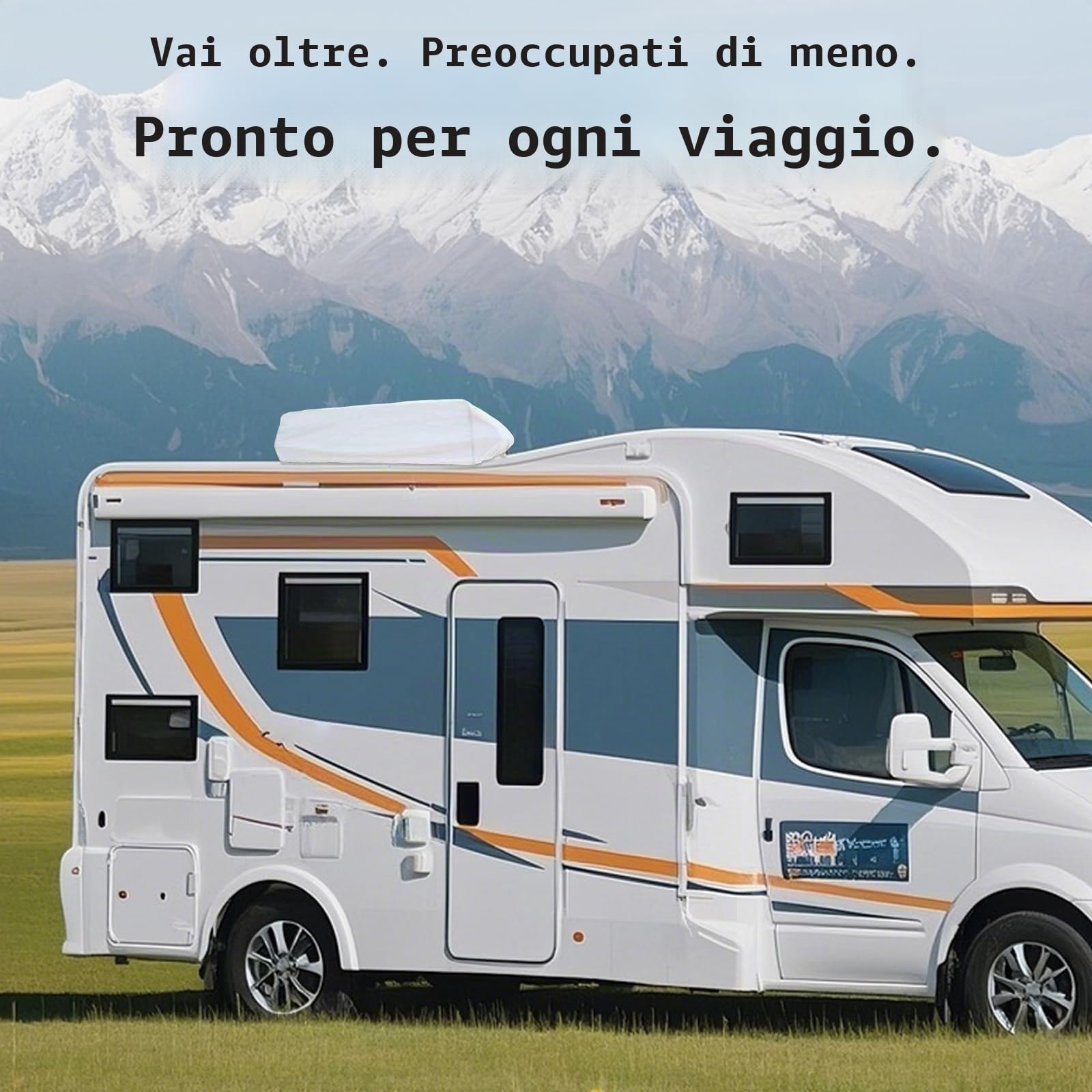 Copertura del condizionatore d'aria RV - Camper Trailer AC Protezione antipolvere , impermeabile compatibile con Dometic Brisk II, Coleman Mach I, II, III, Mach 3 Plusc, 39 "Lx26" W