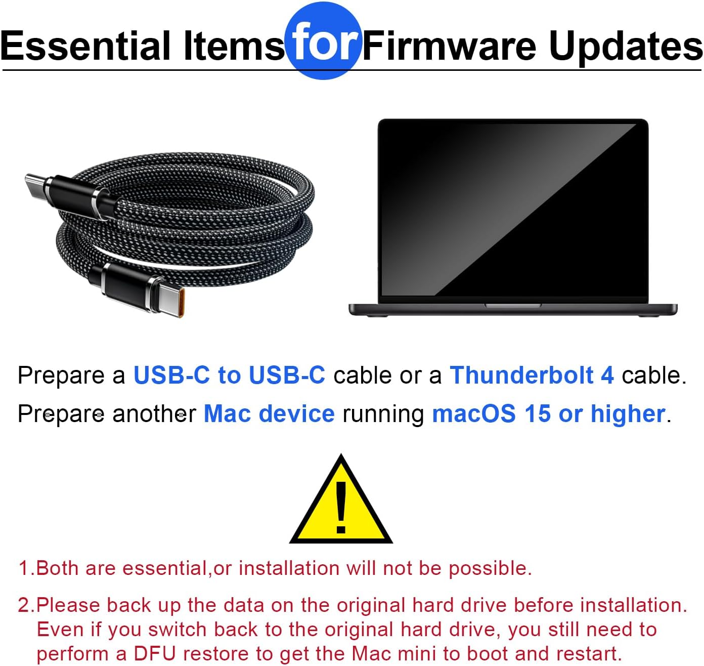 Dogfish 2TB SSD for Mac mini M4 Internal Solid State Drive Speeds Up to 3300MB/s Expansion Hard Disk Upgrade Storage Replacement