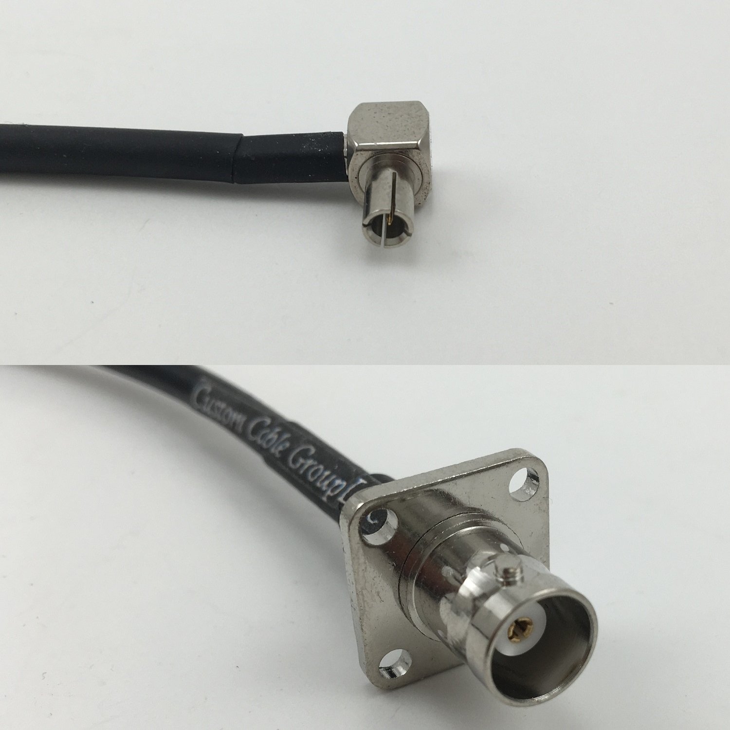 3 feet RG188 TS9 ANGLE MALE to BNC Flange Female Pigtail Jumper RF coaxial cable 50ohm Quick USA Shipping