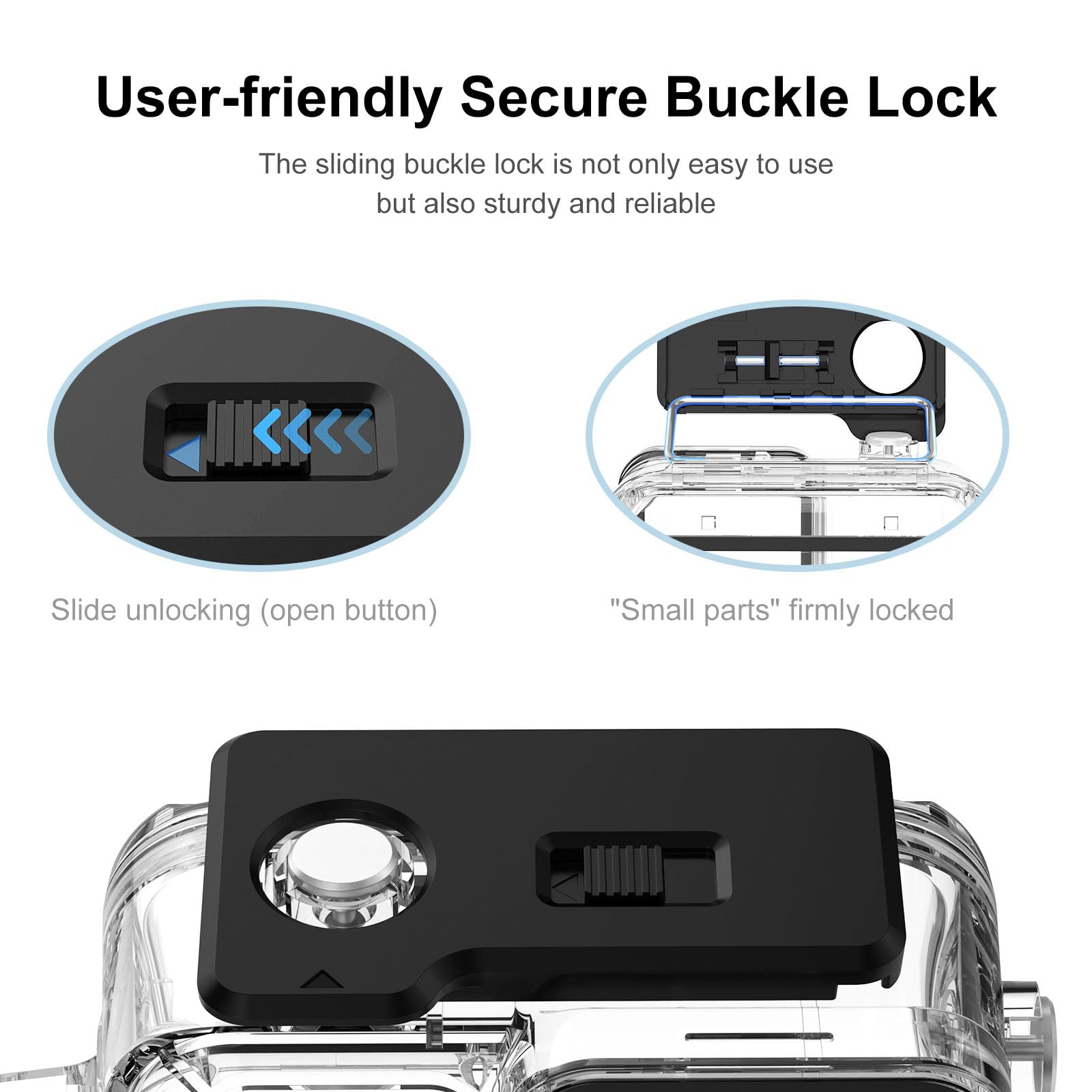 Custodia subacquea da 45 m per Insta360 Ace Pro 2, custodia protettiva impermeabile, custodia protettiva per accessori per action camera Insta360 Ace Pro, con adattatore e vite di fissaggio
