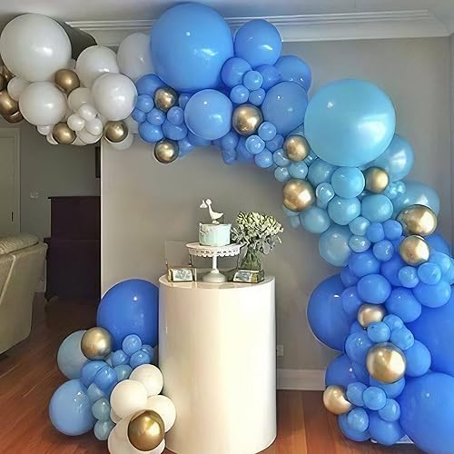 Miniatura 3 de Henviro Globos azul claro de diferentes tamaños, 139 unidades de 1812105 pulgadas para kit de guirnalda de arco de globos. Para cumpleaños, baby