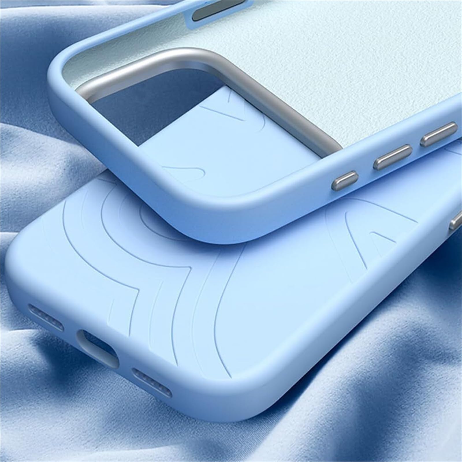 Generico Custodia Sottile In Silicone Liquido Smerigliato For IPhone 17/17 Air/17 Pro/17 Pro Max, Cover Antiscivolo Antiurto Con Fodera In Fibra E Resistenza Agli Urti(Black,17 Pro Max)