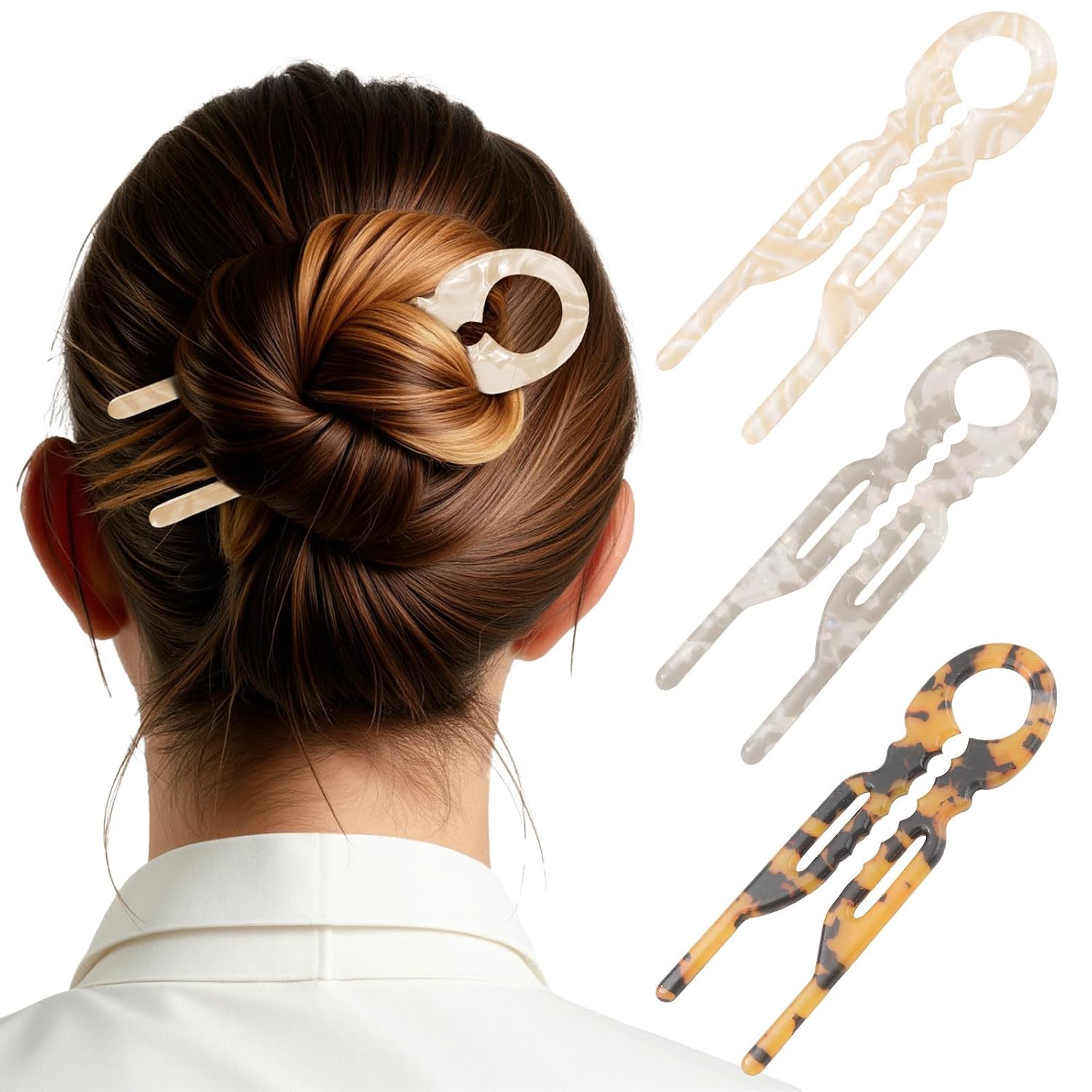 French Hair Pins for Thick Hair, 4.1 Inch Prestige U Shaped Hair Clips