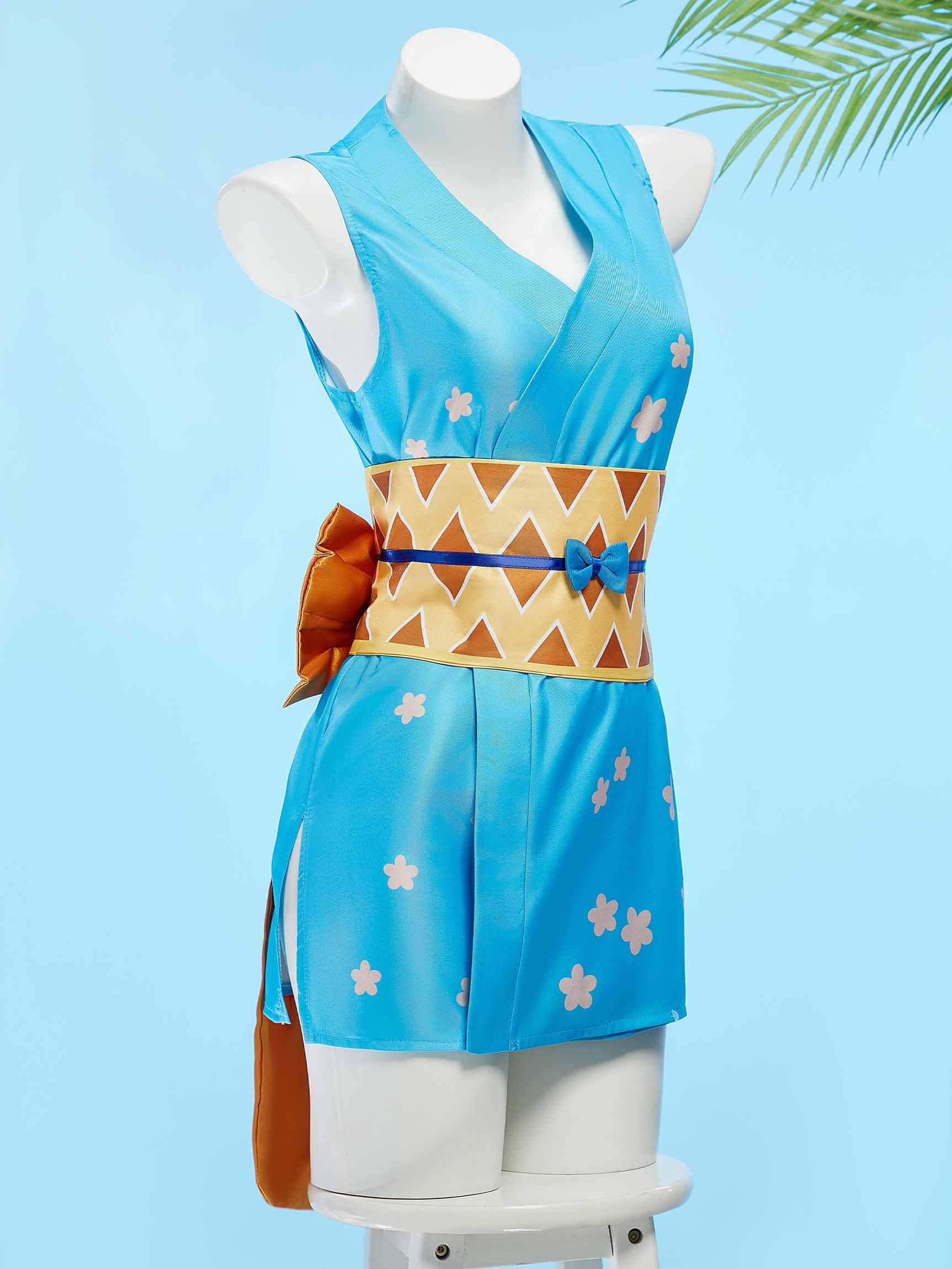 haikyuu Kimono da donna giapponese Anime Cosplay Costume Blu Vestito Set