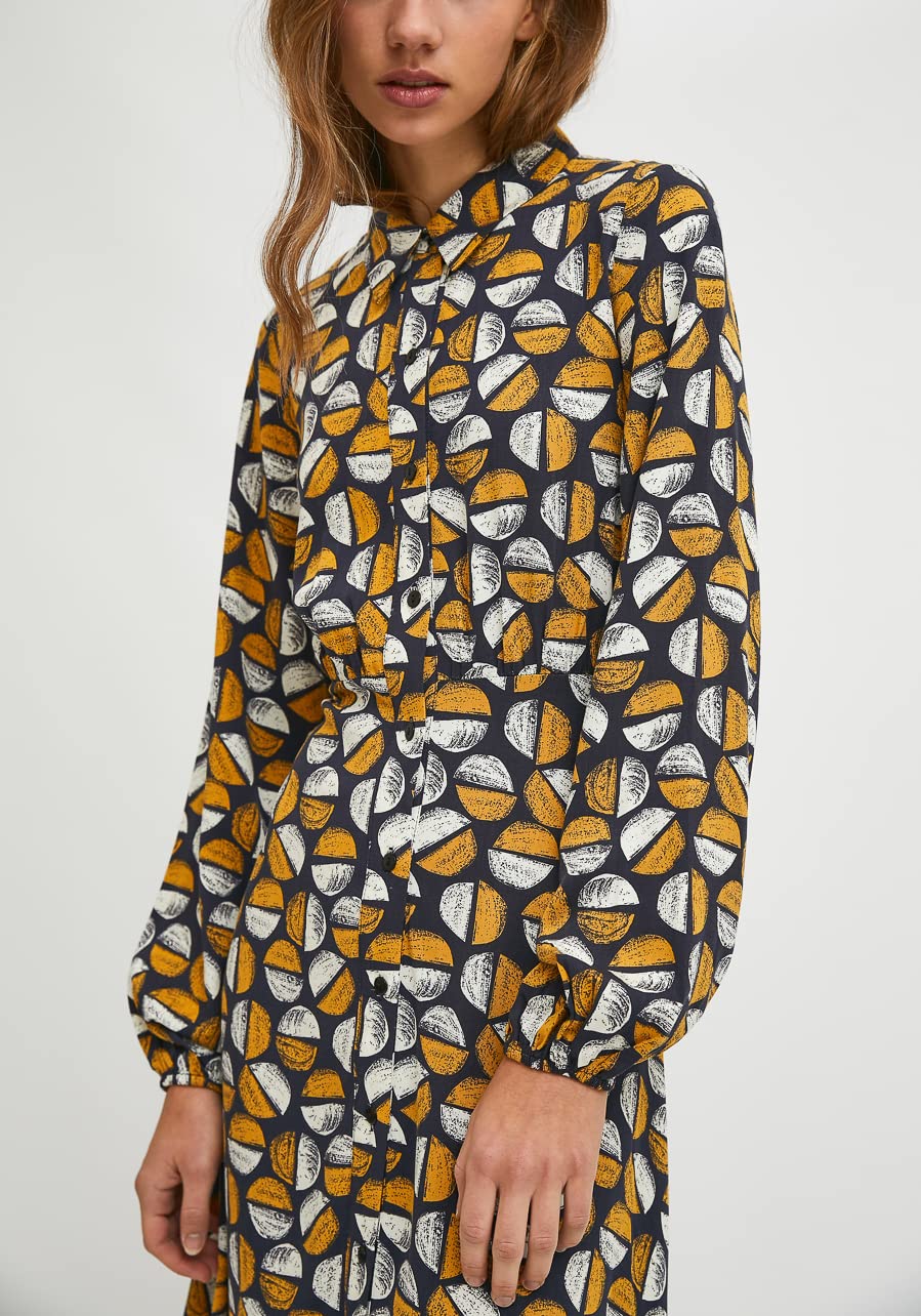 Compania Fantastica FA21COC06 - Vestido camisero midi con estampado de granos de café