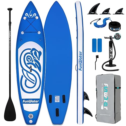 FunWater SUP Inflatable Stand Up Paddle Board 10'x31''x6'' Ultra-Light Inflatable