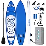 Inflatable Stand Up Paddle Board with Premium SUP Paddleboard Accessories, Wide Stable Anti-Slip EVA Deck, Paddle Boards for Adults & Youth of All Skill Levels