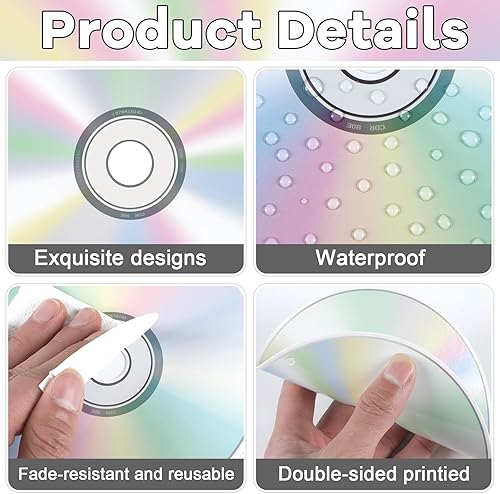 Miniatura 4 de Juego de decoraciones de fiesta de los años 2000, cumpleaños Y2k, pancartas de papel de CD retro de los 90, guirnaldas de mezcla de temas retro de