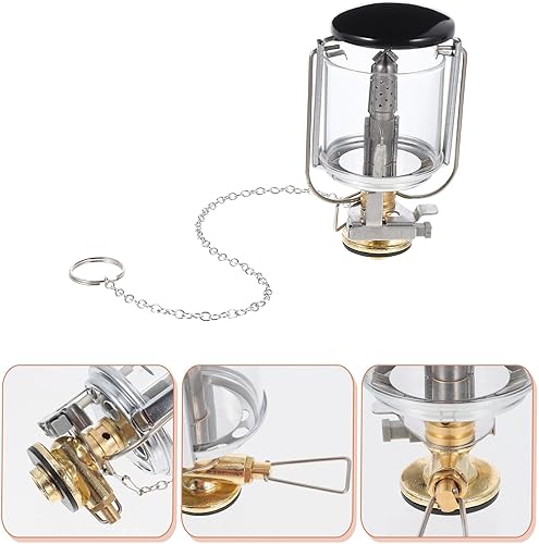 Miniatura 3 de Linterna de gas para acampar al aire libre con bolsa de almacenamiento y lámpara de combustible para senderismo, iluminación de tienda de campaña de