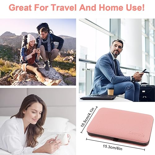 Miniatura 7 de Juego de manicura profesional de pedicura, kit de cortaúñas  18 herramientas de cuidado de uñas  Kit de aseo con lujosa funda de viaje mejorada