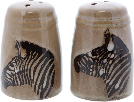 Animal Salt & Pepper Shaker Sets for Men Kitchen Home Decor - Zebra