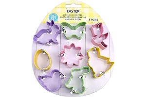 8-Piece Mini Easter Cookie Cutters Set