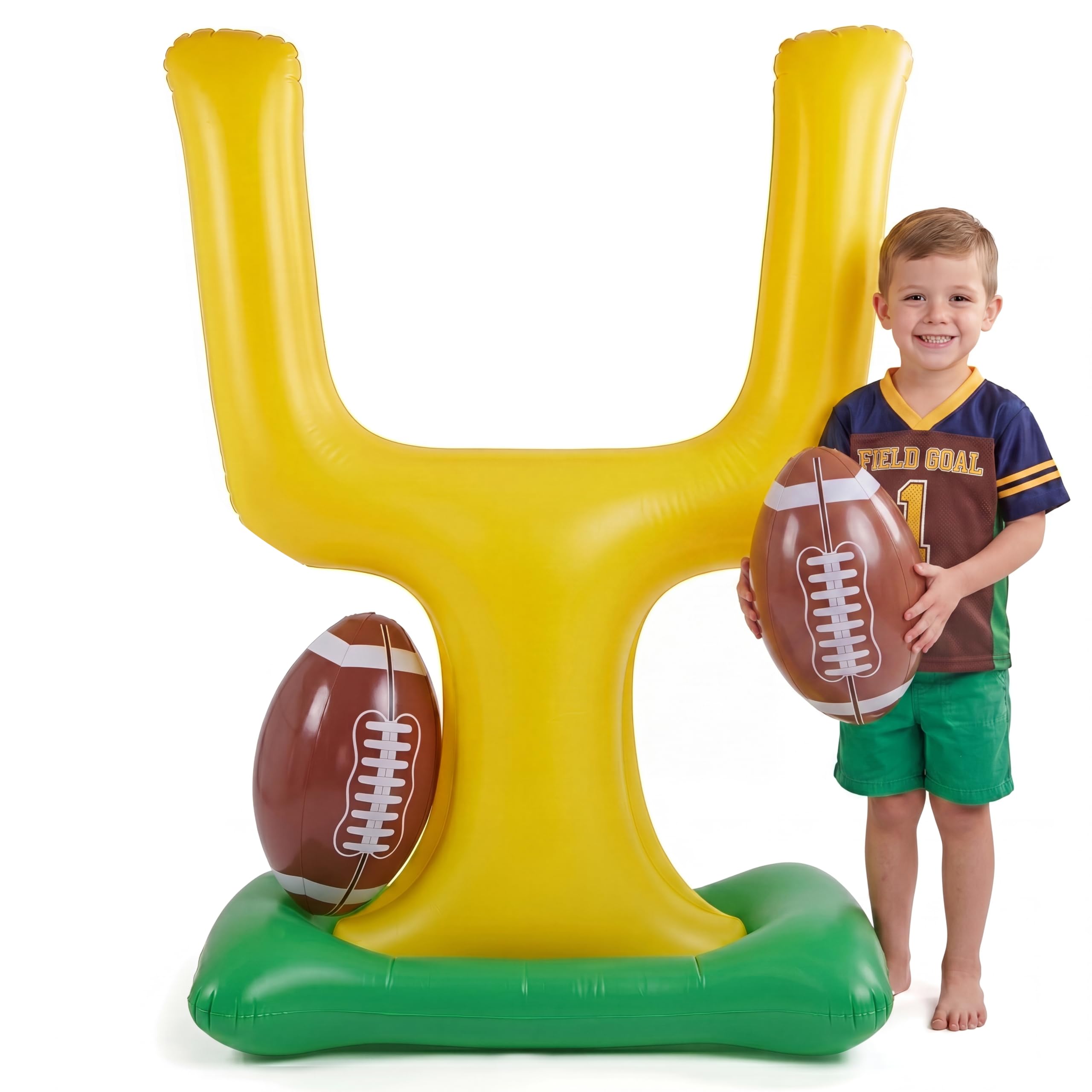 Football Party Decorations Inflatable Goal Post with 2 Footballs