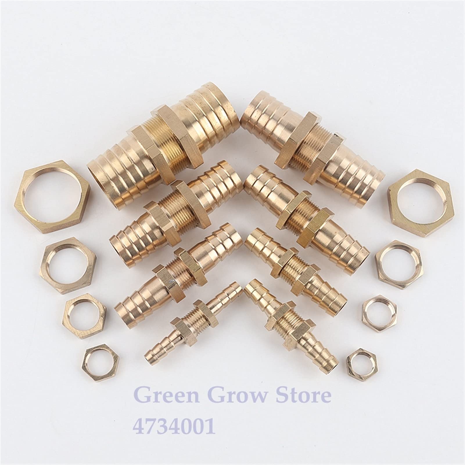Lnanqing-schlauchverbinder messing 6-25mm Kupfer gerade Steckverbinder Sechskantmutter Bewässerungssystem Aquarium Adapter Wassertank Schlauch Gelenk Luftpumpenpfeife, Anschluss für Gartenschlauch