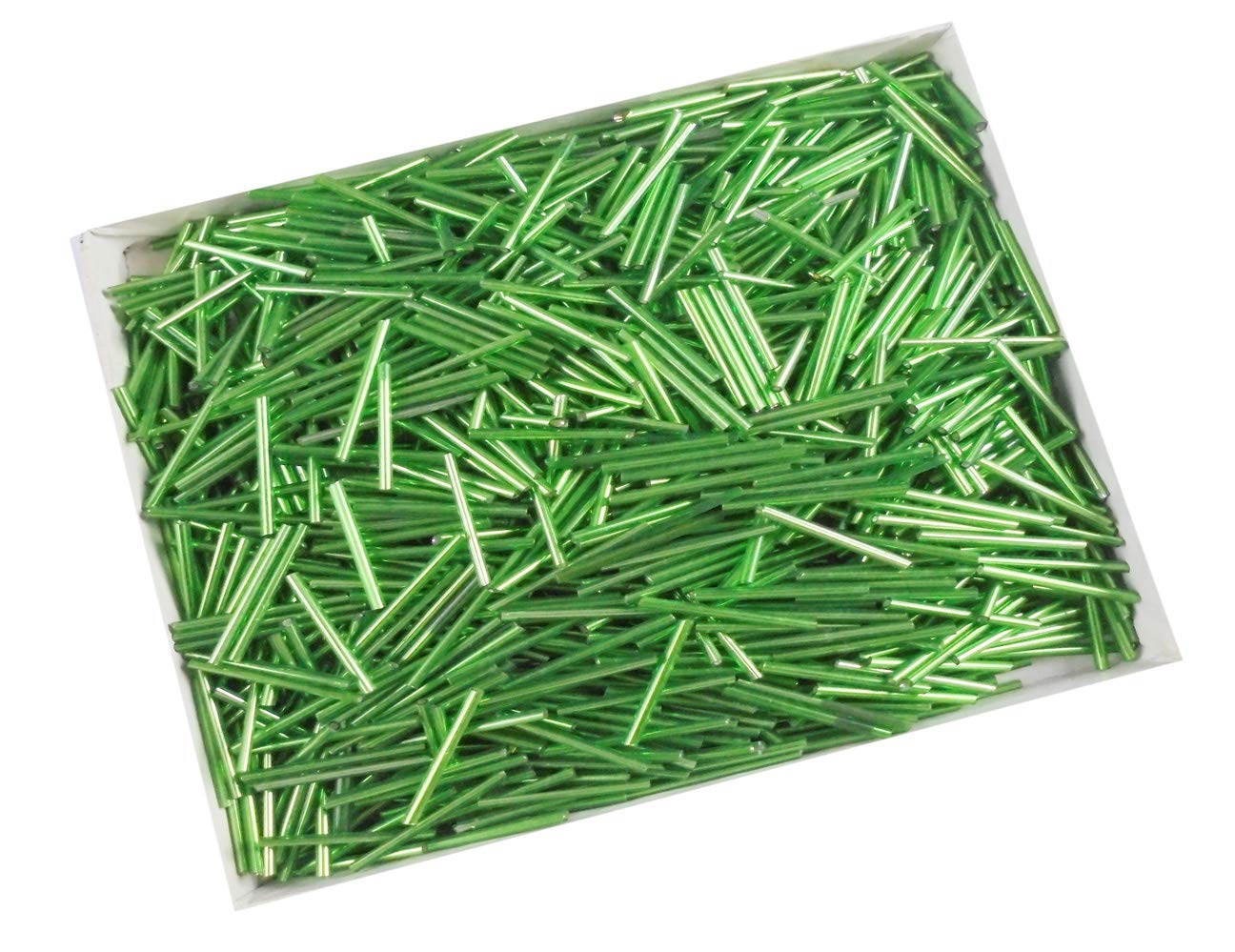 eshoppee 1 inch, 200 gm Green Color Glass Pipe Cut Seed Beads for Jewellery Making kit Art and Crafts Materials for Embroidery Necklace Bracelet Earring Making Materials DIY kit (12)-image-22