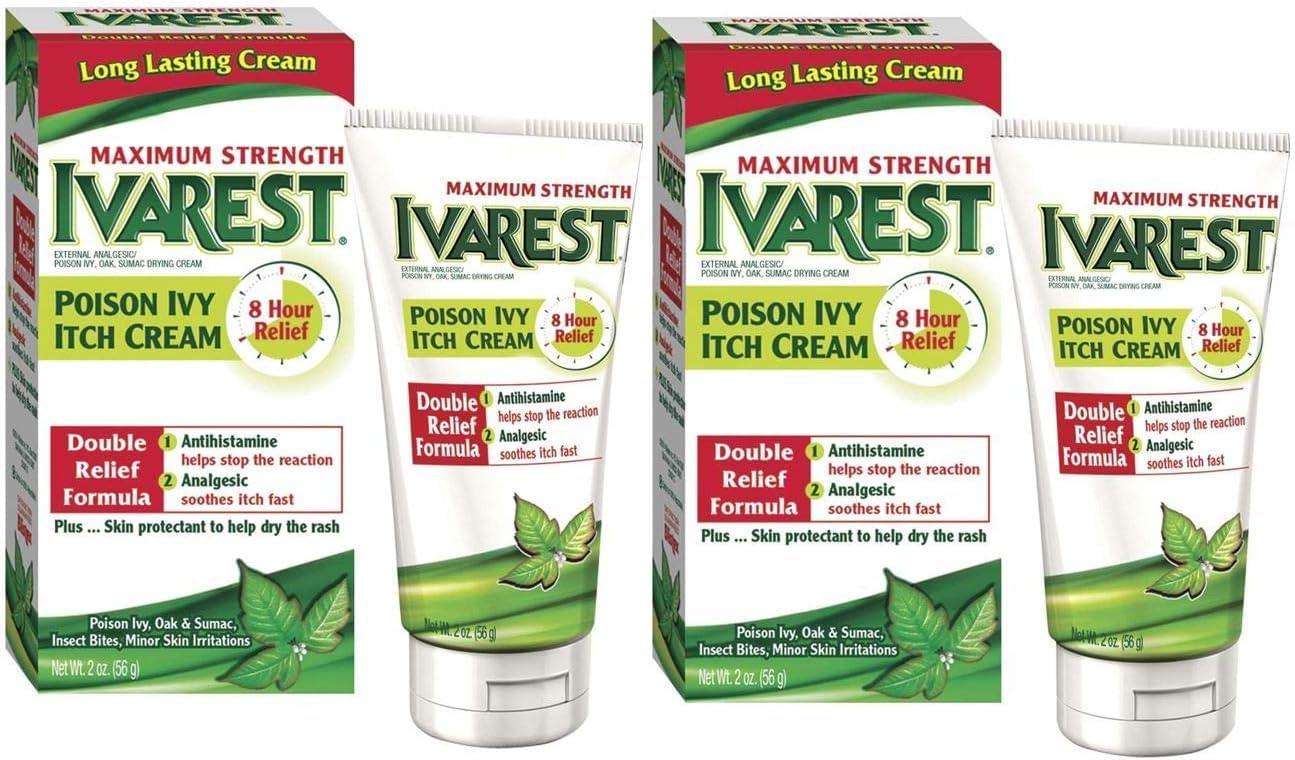Ivarest Anti-Itch Cream Maximum Strength Medicated 2 Ounce Pack of 2