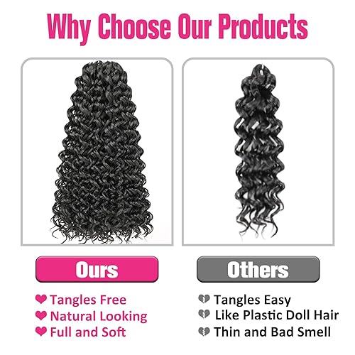 Miniatura 5 de Unionbeauty - Paquete de 8 paquetes de cabello rizado GoGo de 18 pulgadas, cabello ondulado de ganchillo para mujeres negras, rizos de playa, rizos