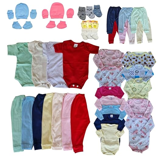 Kit 13 peças enxoval completo bebê menino e menina Algodão