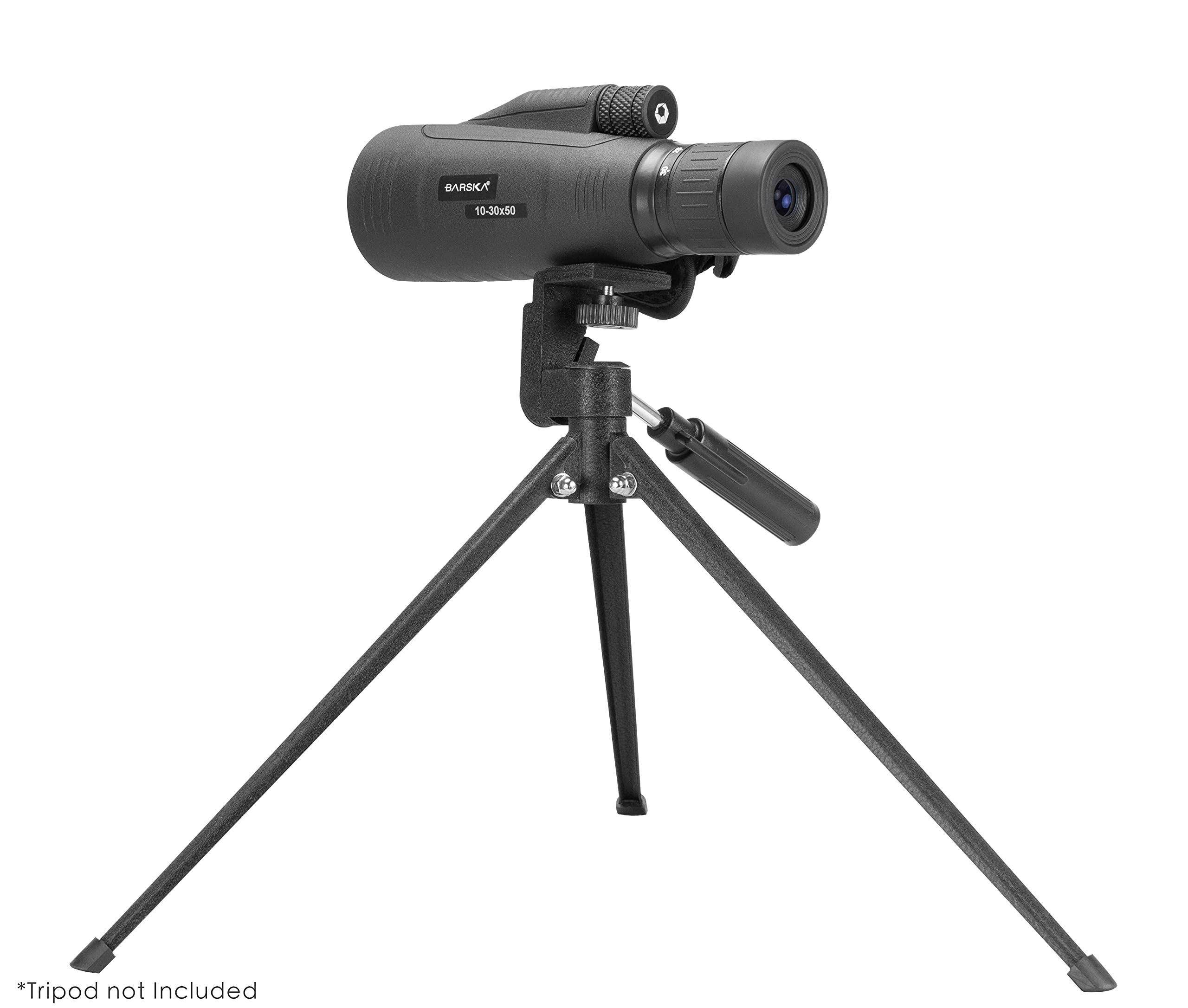 BARSKA Monocular de precisión de 10-30 x 50 mm para observación de Aves, Viajes, Caza, Paseos en Bote y Camping.