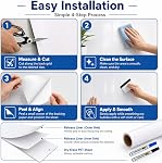 Dry Erase Paper for Wall 48" x 36" (122x90cm), Self Adhesive White Board Wallpaper Peel and Stick, No Ghosting Whiteboard Contact Paper for Home Office Classroom
