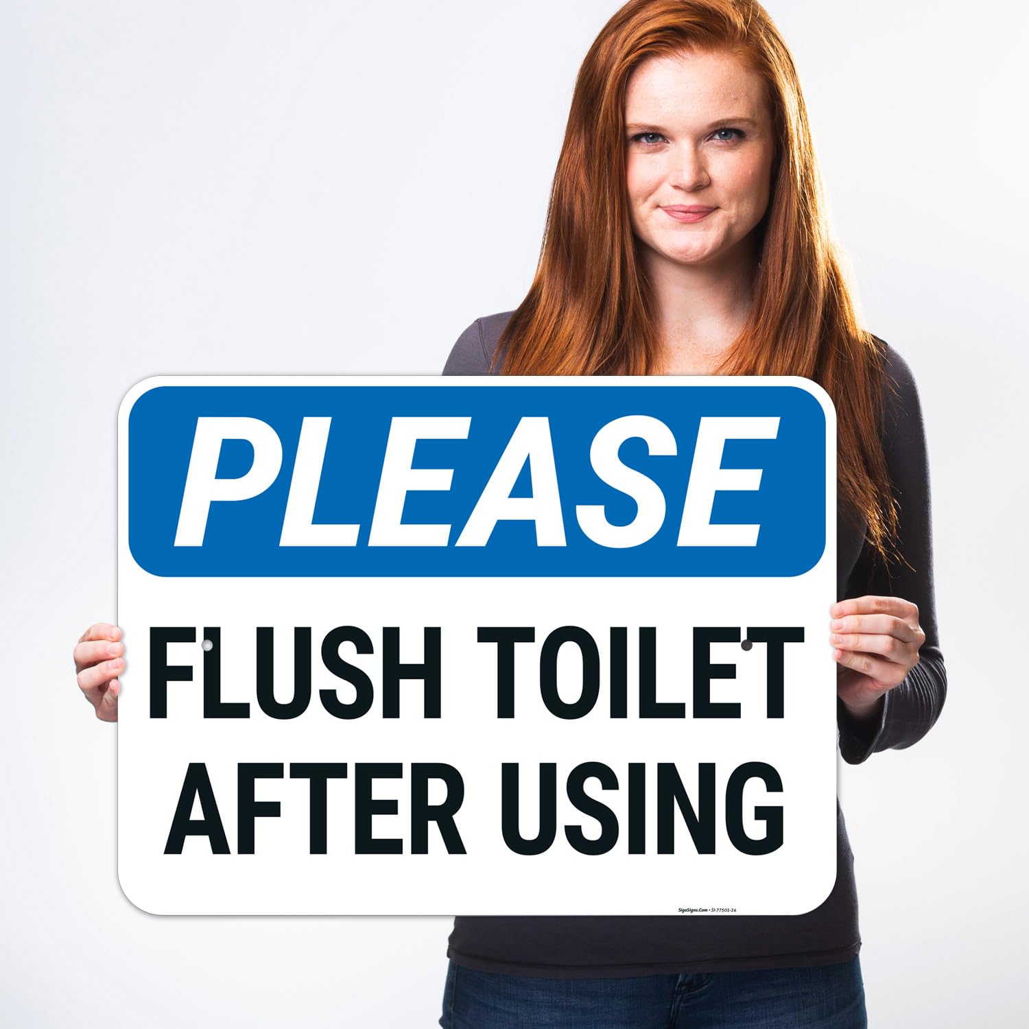Proper Holding Temperature Bilingual Sign – 24x30 Inches, Reflective Aluminum, Made In USA By Sigo Signs - View #3
