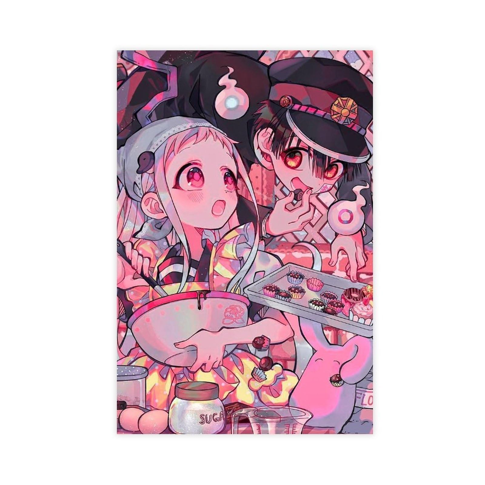 Toilet-bound Hanako-kun Cartoon Poster（1） Canvas Poster Wall Art Decor Print Picture Paintings for Living Room Bedroom Decoration Unframe: Unframe:12x18inch(30x45cm)