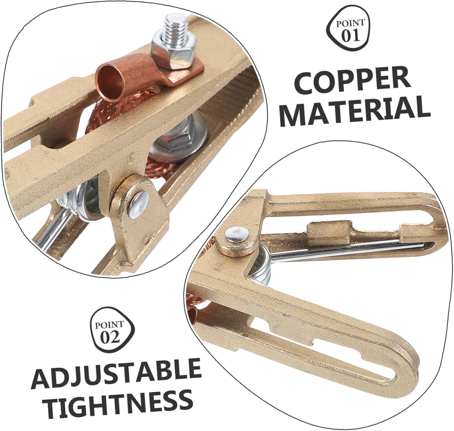 500a Pure Copper Welding Ground Clamp Heavy Duty Welding Equipment Accessory Ground Rod Clamp