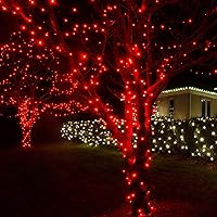 Vista 4 de Dazzle Bright - Guirnalda de luces navideñas, 300 LED, 100 pies, 8 modos, impermeables, conectables, cable verde, decoraciones para interiores