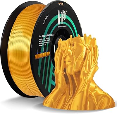 23 – HP3DF PLA Filament, Silk PLA, 3D Printer Filament, PLA Filament 1.75mm Dimensional Accuracy +/- 0.02mm, 1KG Spool (2.2 lbs), Fit Most FDM Pr…