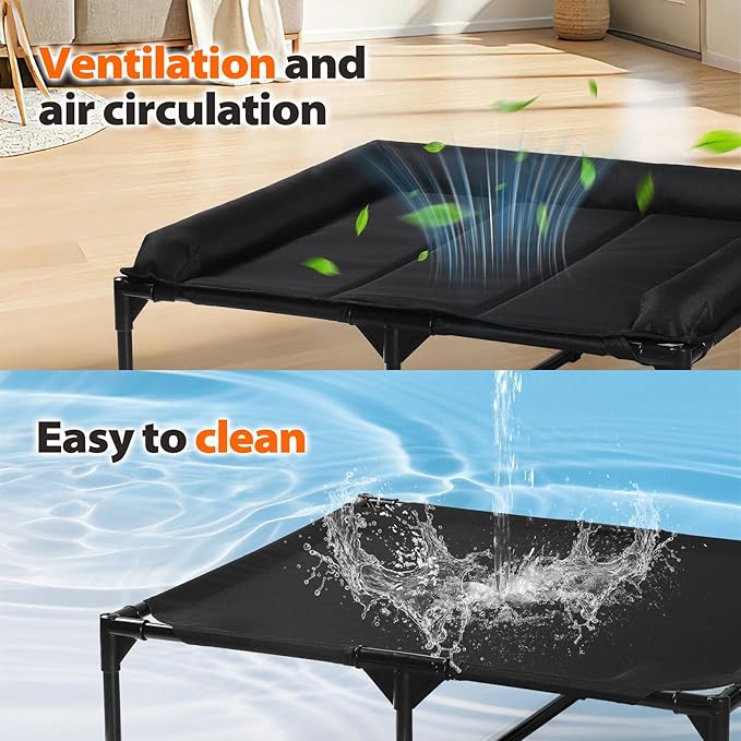 Cama Elevada para Perro Mediana con Refuerzo 3 Lados Lavable miniatura 6