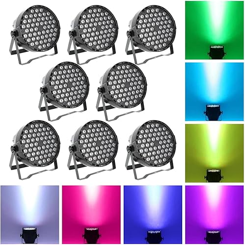 Miniatura 9 de 54x3W LED luz de la etapa DJ par RGBW luz 162W DMX par iluminación para el hogar boda fiesta iglesia concierto danza