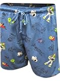 Mad Engine Men's Pixar Characters Toy Story Incredibles Dory Collage Lounge Shorts